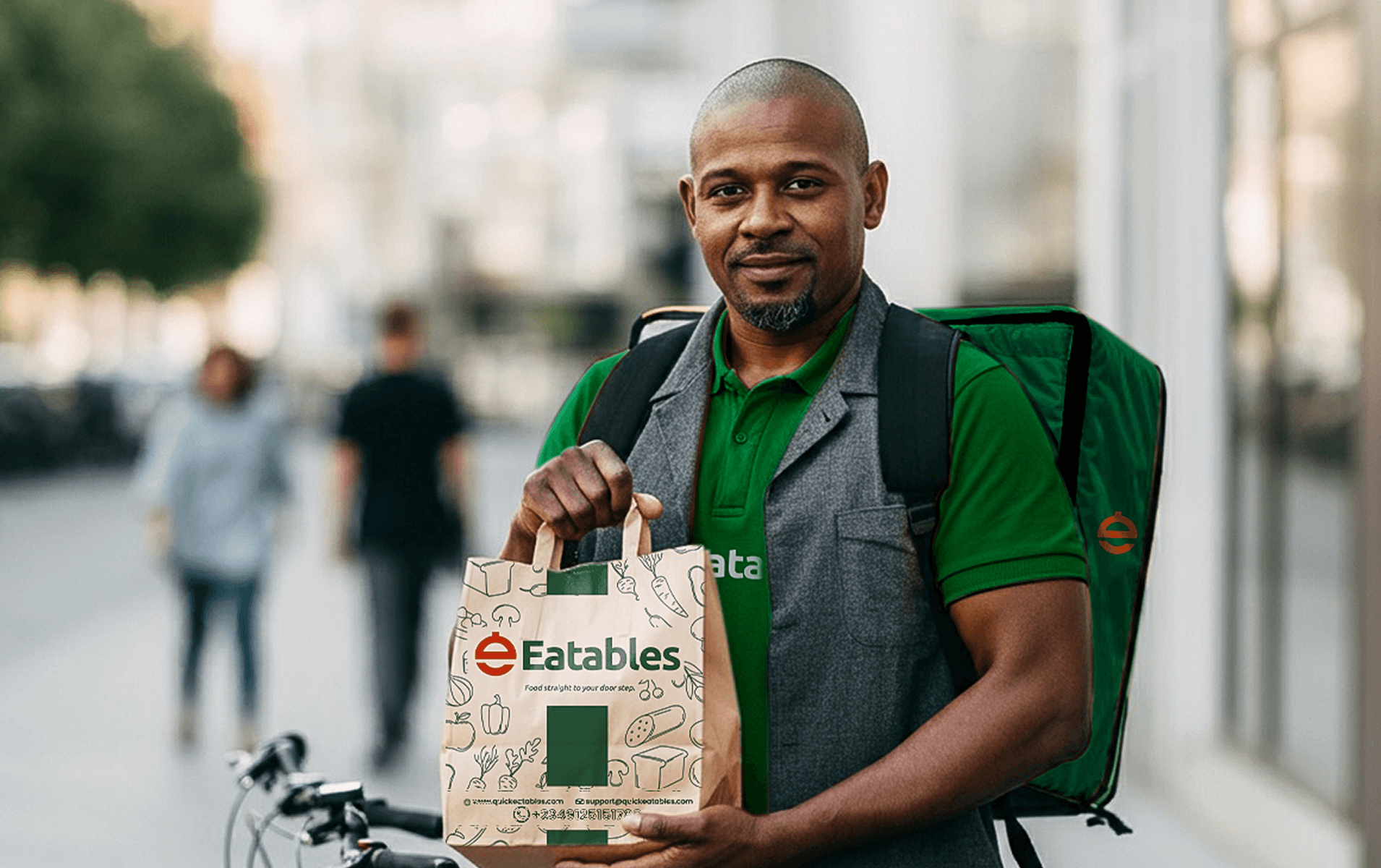 Eatables rider delivering an order